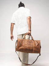 Two Tone Brown Duffle Bag