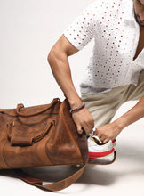 Two Tone Brown Duffle Bag